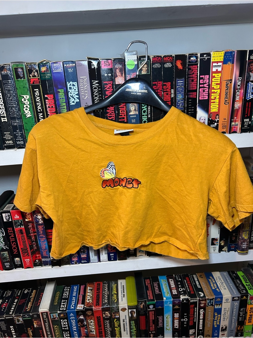 Zumiez Bright Yellow 'Monet' Butterfly Crop Tee
